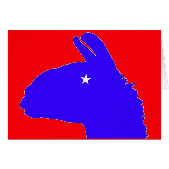 Llama: den lonestar llamaen av texas hälsningskort (Framsidan Horizontal)