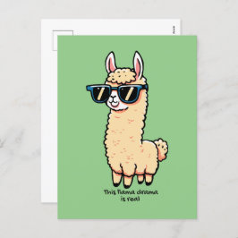 Llama Drama är ett rejält kvicksilver i solglasögo Helg Vykort