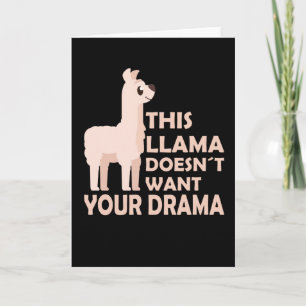 Llama Drama Roliga Meningar Söta Djur Llamor Kort