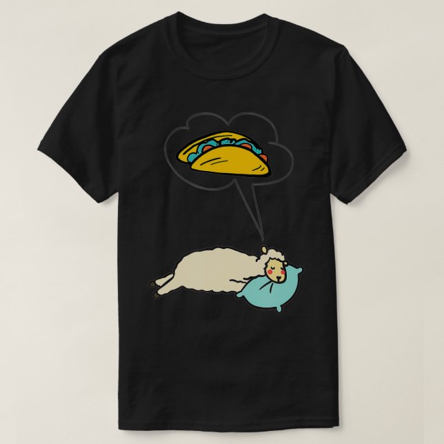 Llama- eller fårdrömmar av taco-shirt t shirt (Design framsida)