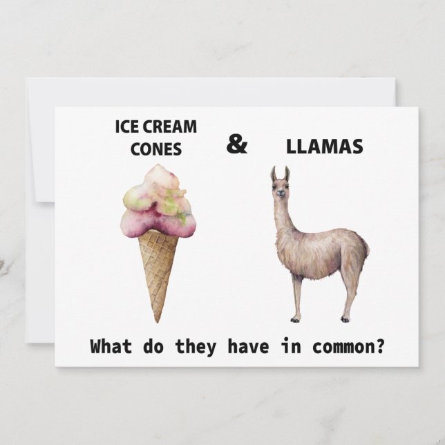 Llama-familjens Renion-inbjudan Inbjudningar (Framsida)