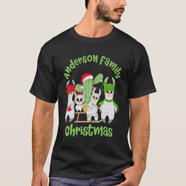 Llama Family Manar Women and Kids Andersson Family T Shirt (Framsida)