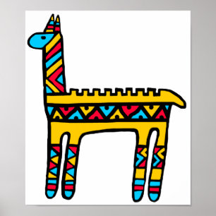Llama-färger Poster
