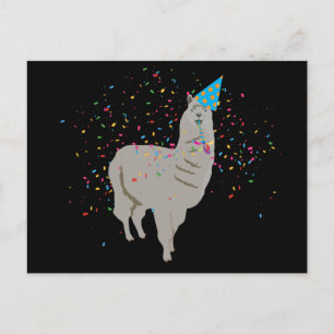 Llama Festar - Djur som har en fest Vykort