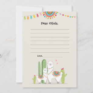Llama Fiesta Mexican Guestbook Card Time Capsule Kort