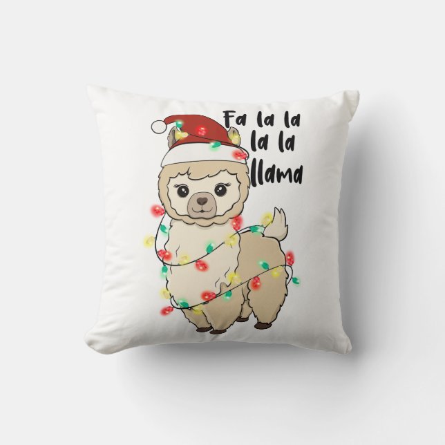 Llama, fin jul kudde (Framsida)