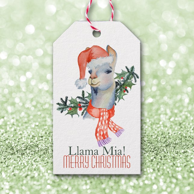 Llama, fin jul presentetikett (Skapare uppladdad)