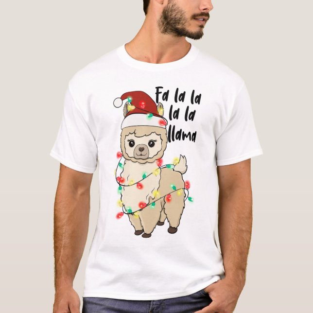 Llama, fin jul t shirt (Framsida)