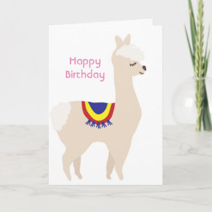 Llama-födelsedagen, födelsedagsballonger kort