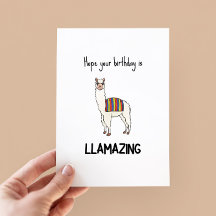 Llama-födelsedagskort