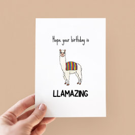 Llama-födelsedagskort