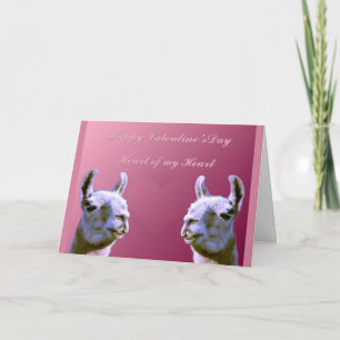Llama för doube för hjärta för Llamakärlekalla Helgkort