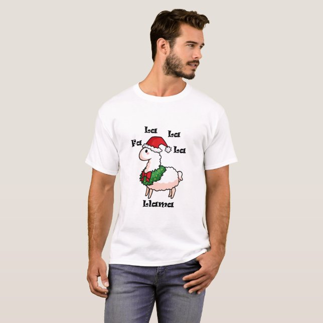 Llama för La för Fa-LaLa Tee Shirt (Hel framsida)