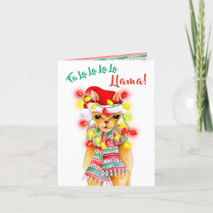 Llama för La för La för Fa-LaLa! Helgkort