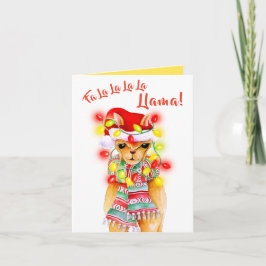 Llama för La för La för Fa-LaLa! Helgkort