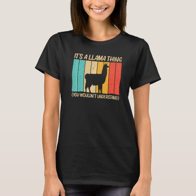 Llama För manar Women Alpaca Farming Zookeeper Per T Shirt (Framsida)