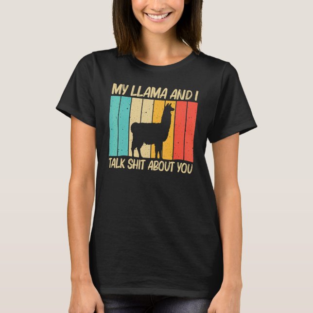 Llama För manar Women Alpaca Farming Zookeeper Per T Shirt (Framsida)