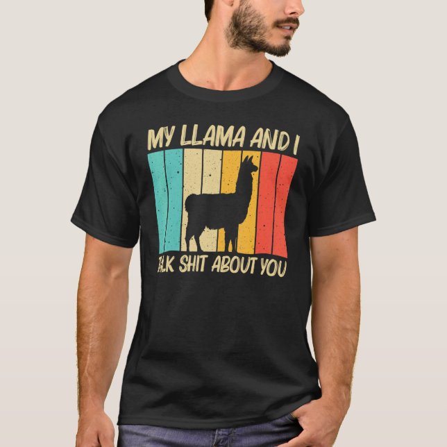 Llama For Men Women Alpaca Farming Zookeeper Peruv T Shirt (Framsida)
