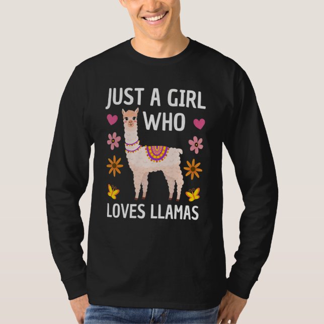 Llama For Women Girls Llama  Farm Animal T Shirt (Framsida)