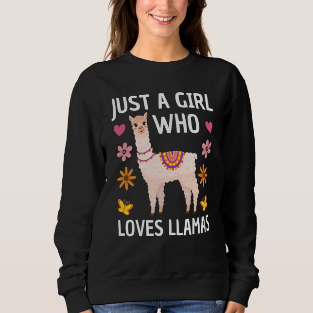 Llama For Women Girls Llama  Farm Animal T Shirt (Framsida)