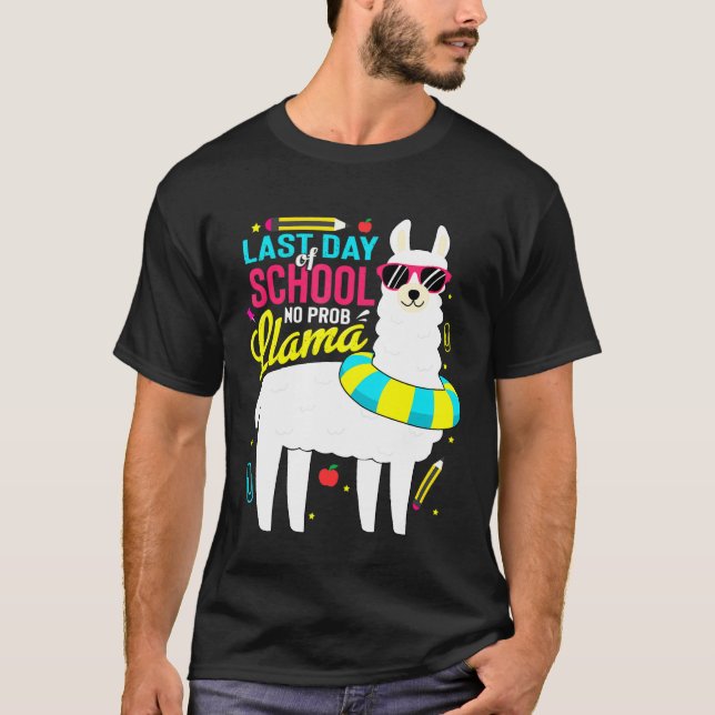 Llama, förra dagen, lärare i skolpojkar t shirt (Framsida)