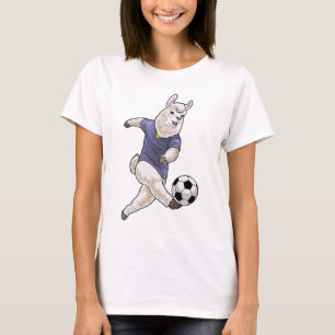 Llama Fotboll spelare Fotboll Sport T Shirt