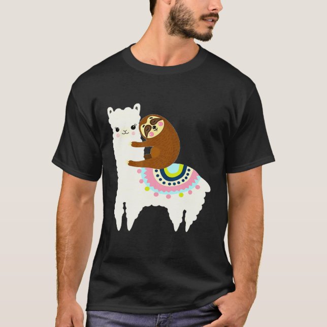 Llama Friends Pappa Mamma Boy Girl Kid Party Funny T Shirt (Framsida)