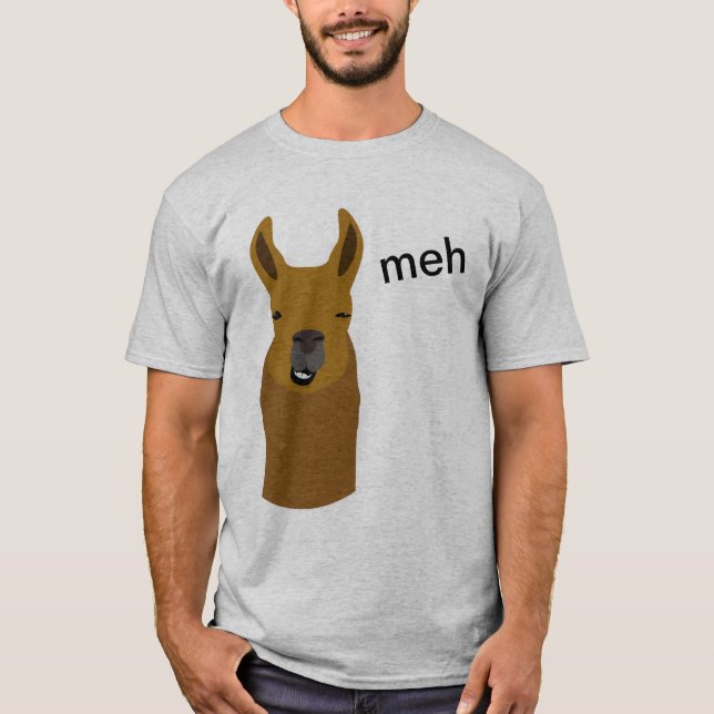Llama Funny Ansikte Tee (Framsida)