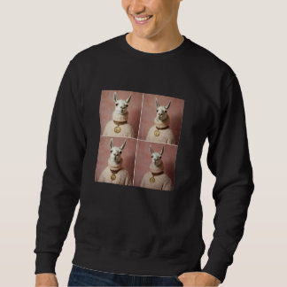Llama Funny Lång Ärmad Tröja