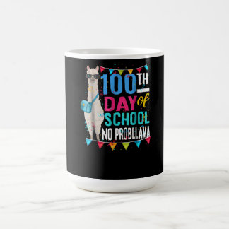 Llama Gift | 100 dagar för skola nr Prob Llama Kaffemugg