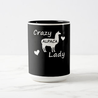 Llama Gift | Crazy Alpaca Dam Två-Tonad Mugg