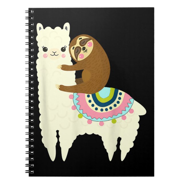 Llama Gift | Cute Llama & Sloth, Best Friends Anteckningsbok (Framsidan)