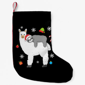 Llama Gift| Llama Together Monkey Funy Liten Julstrumpa