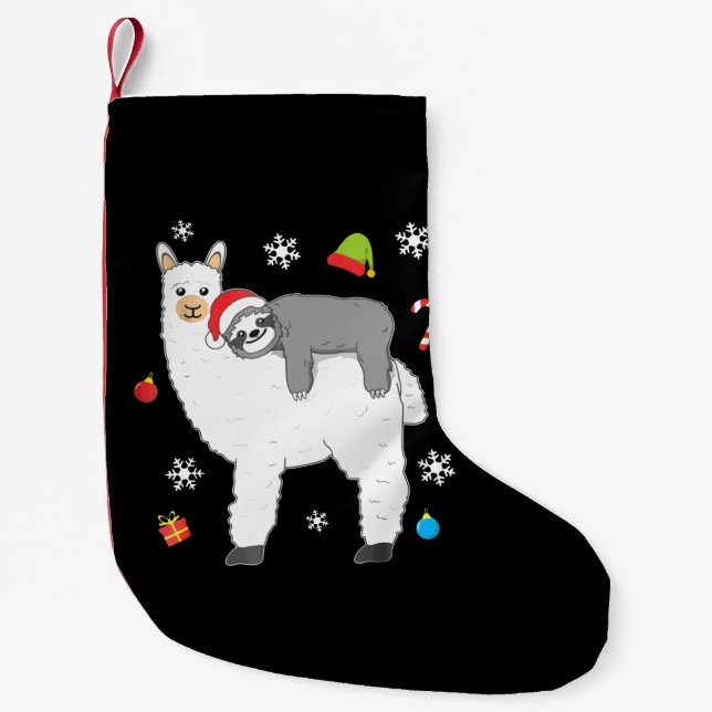 Llama Gift| Llama Together Monkey Funy Liten Julstrumpa (Framsidan)