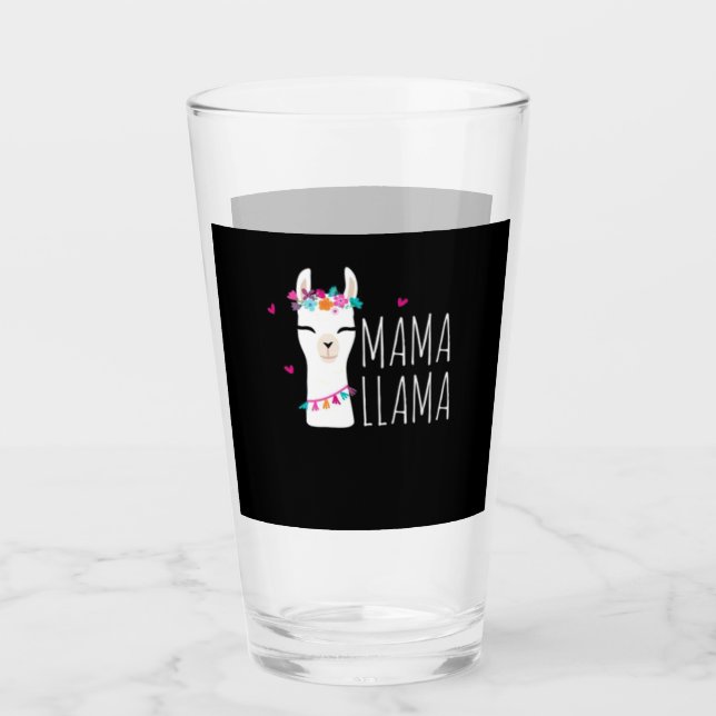 Llama Gift| Mamma Llama Glaskopp (Framsida)