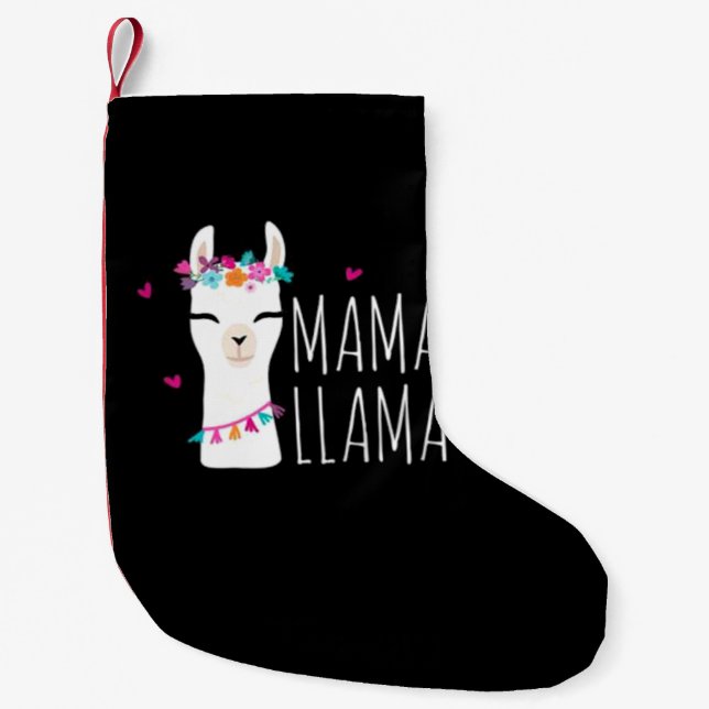 Llama Gift| Mamma Llama Liten Julstrumpa (Framsidan)