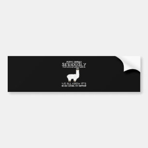 Llama Gift Människor bör allvarligt Bildekal