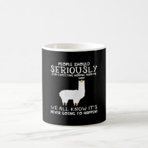 Llama Gift Människor bör allvarligt Kaffemugg