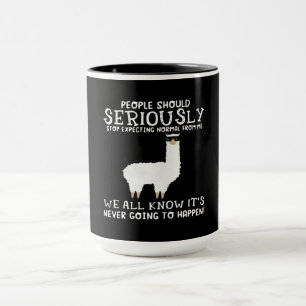 Llama Gift Människor bör allvarligt Mugg