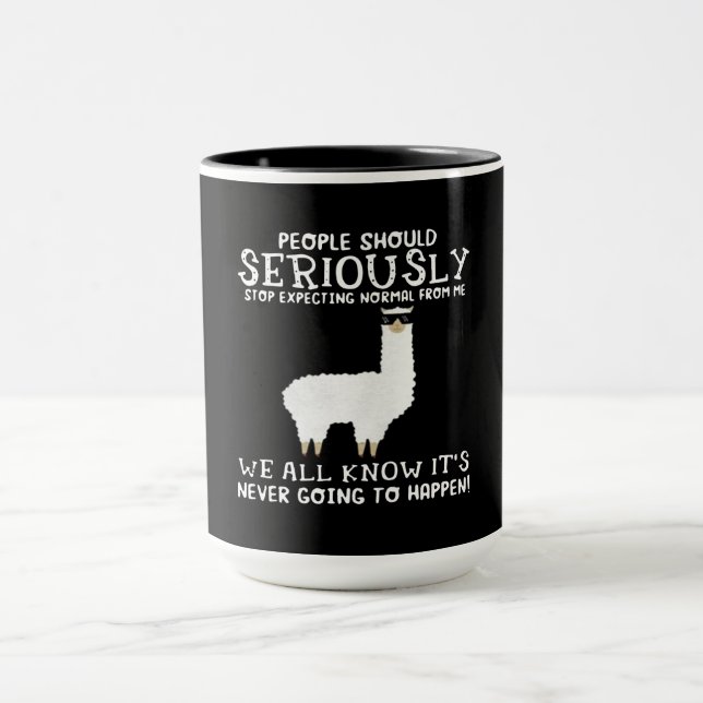 Llama Gift | Personer bör ta detta på allvar Mugg (Center)