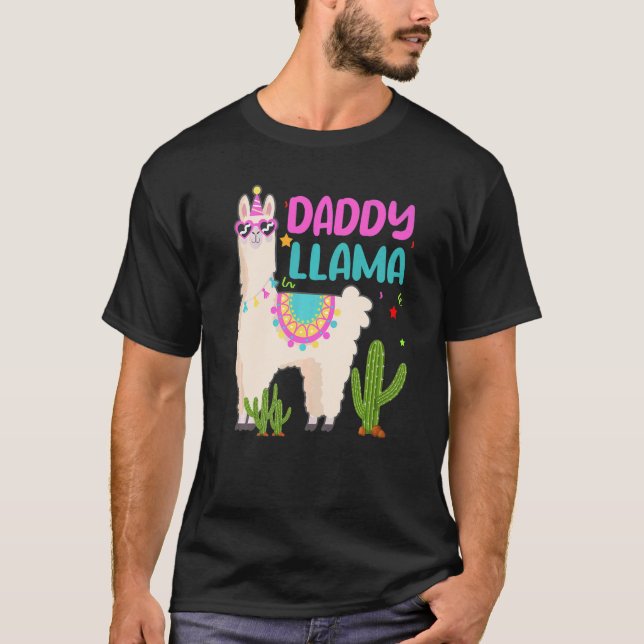 Llama Girl Matching Family B T Shirt (Framsida)