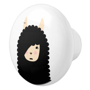Llama gotiska Emoji Knopp