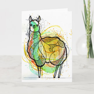 Llama Hälsning Card Kort