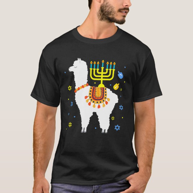 Llama Hanukkah Lycklig Hanukkah Llama Älskare Chan T Shirt (Framsida)