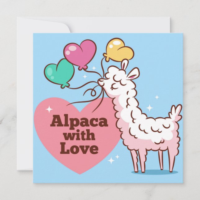 Llama Helgdag Card Julkort (Framsida)