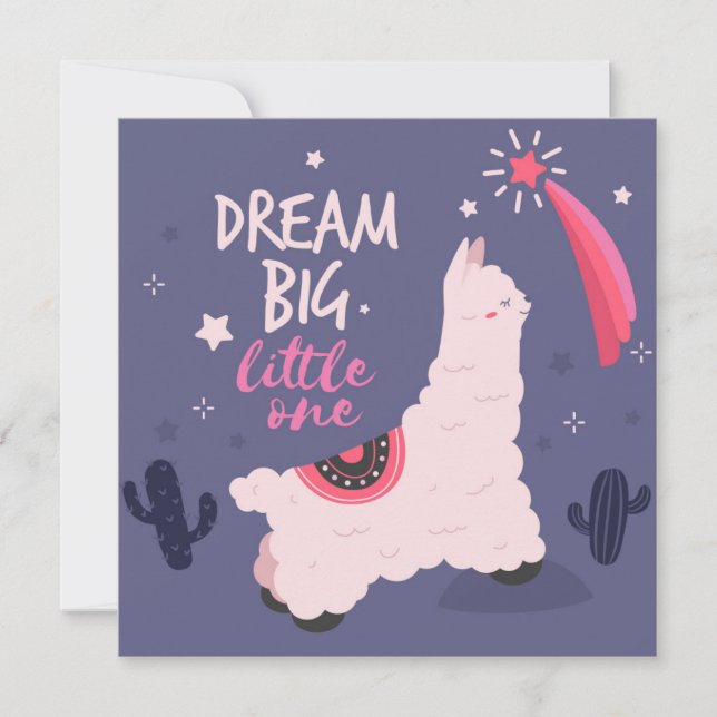 Llama Helgdag Card Julkort (Framsida)