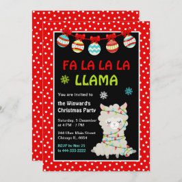 Llama Helgdag jul Party Inbjudningar