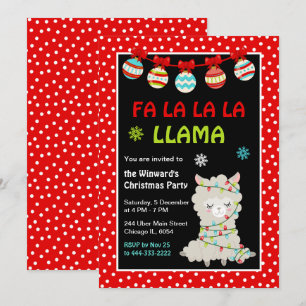 Llama Helgdag jul Party Inbjudningar
