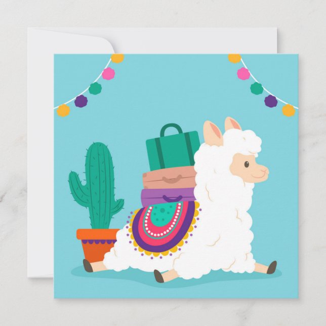 Llama Holiday Card Julkort (Framsida)