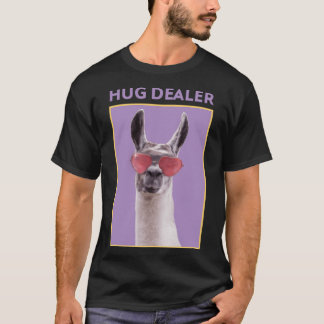 Llama Hug Dealer Humor Pun Vuxen Graphic T Shirt